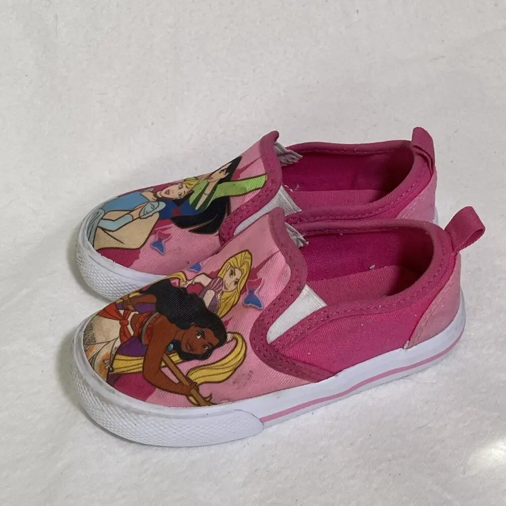 Disney Princess Sneakers Size 7 Pink Multicolor